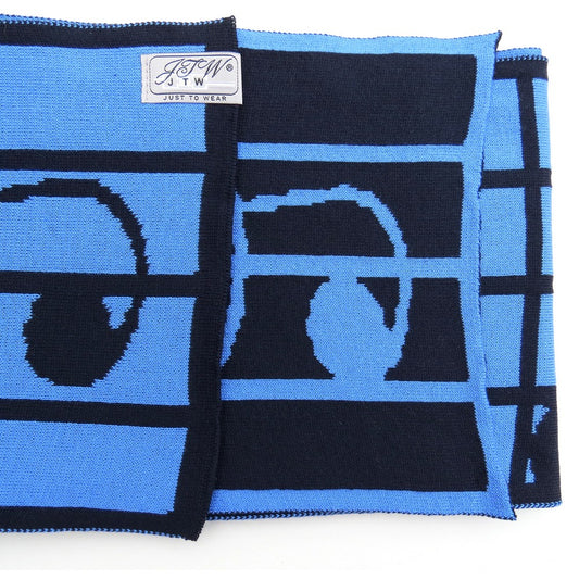 JustToWear Sjaal Muziek - blauw