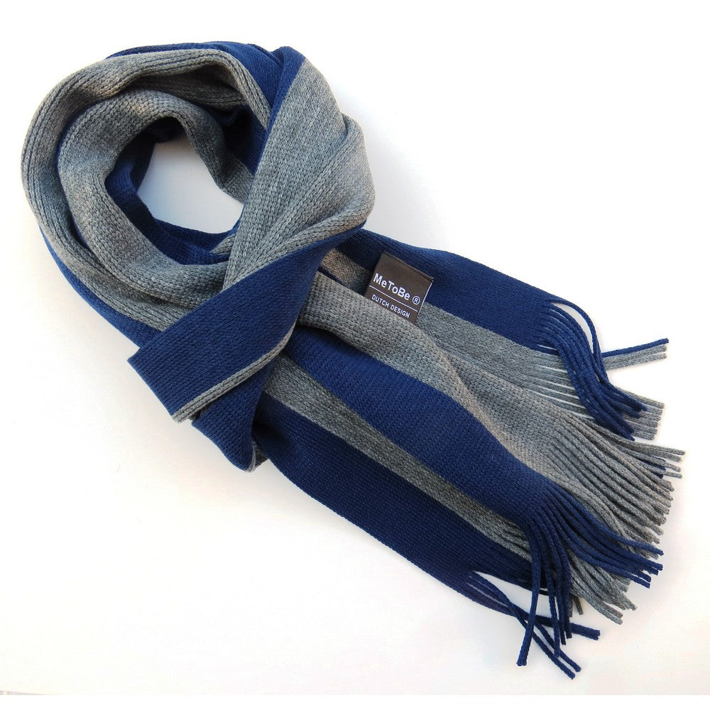 MeToBe Heren Sjaal Baan - grijs blauw