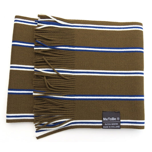 MeToBe Heren Sjaal Banen en Strepen - groen wit blauw