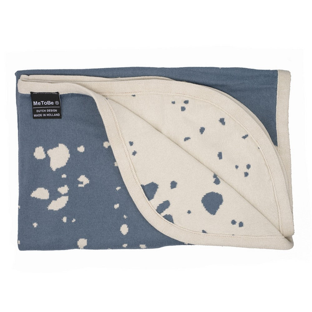MeToBe Luxe Plaid IJsschotsen - uni blauw grijs ecru