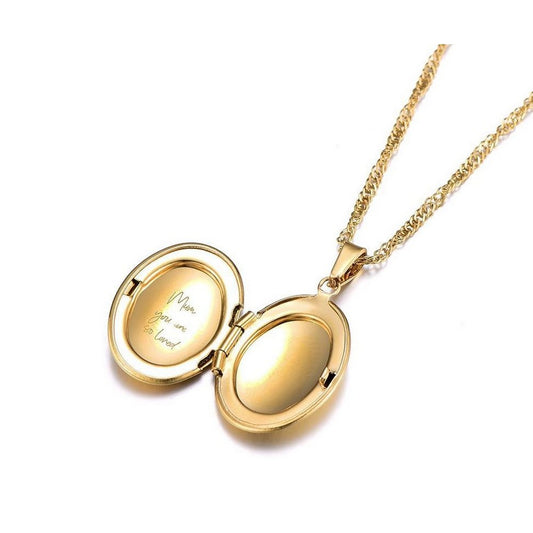 Sweet 7 dames ketting met ovale hanger goudkleurig