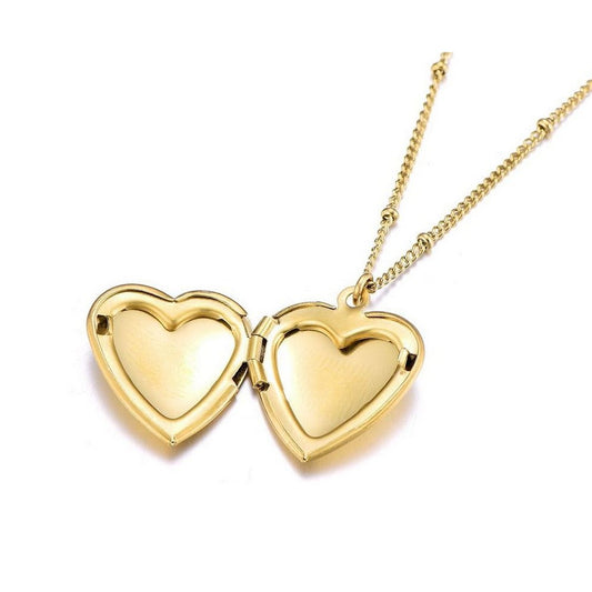 Sweet 7 dames ketting met hartje als hanger goudkleurig