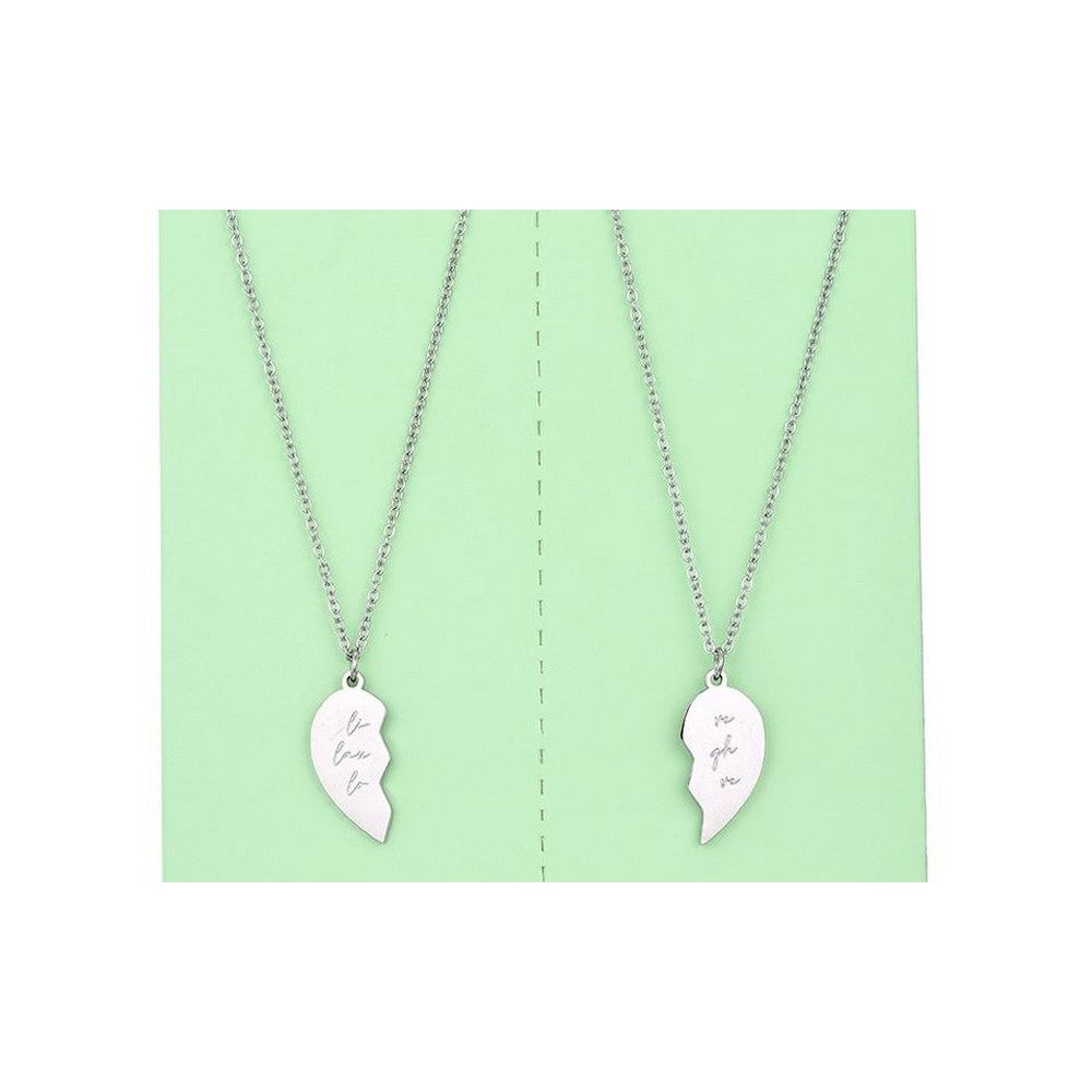 Sweet 7 ketting 2-delig met hanger zilver - Live Laugh Love
