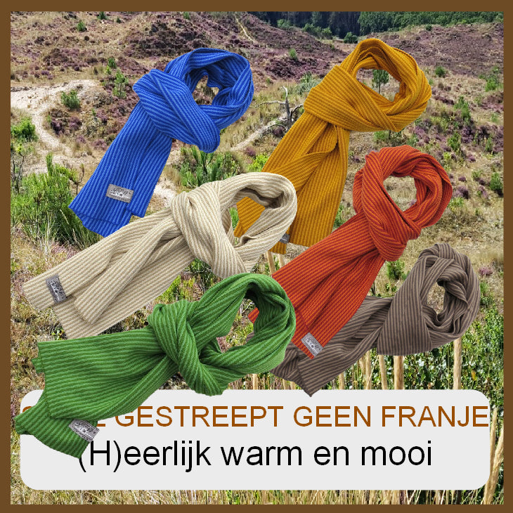 Gestreepte sjaals zonder franje