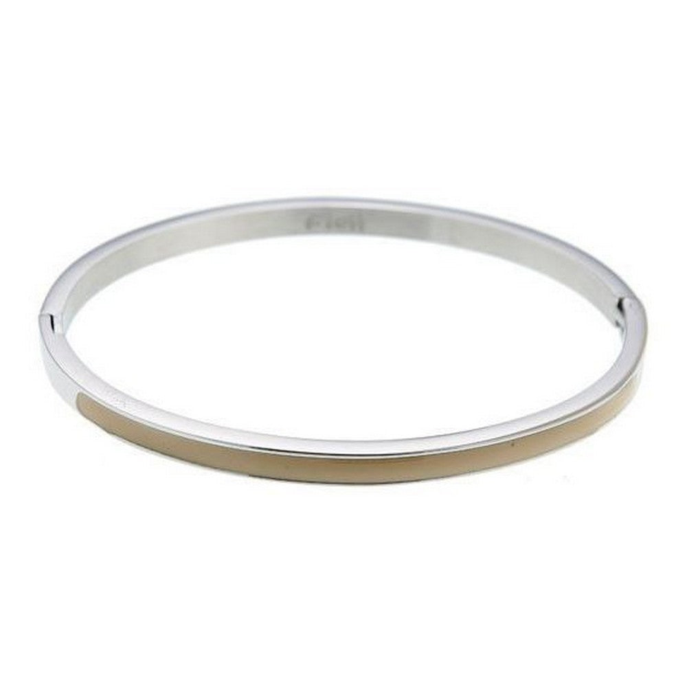 Fiell dames bangle armband zilver licht bruin