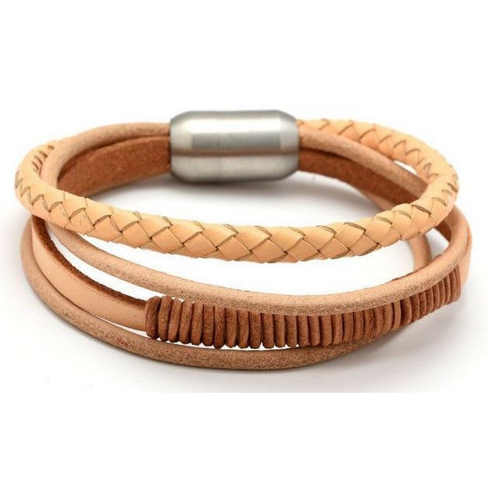 Fiell mannen armband leer 4-Round