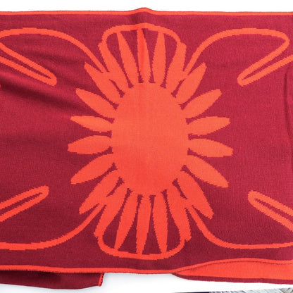 Justtowear Dames Sjaal Zon en Wolk - rood