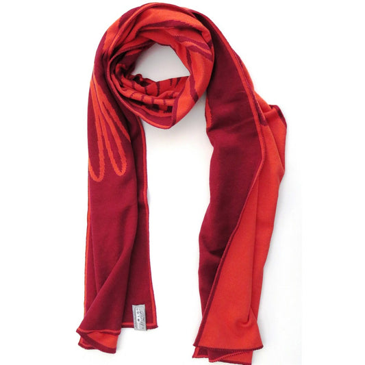 Justtowear Dames Sjaal Zon en Wolk - rood