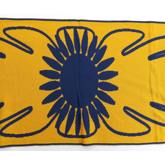 Justtowear Dames Sjaal Zon en Wolk - blauw geel