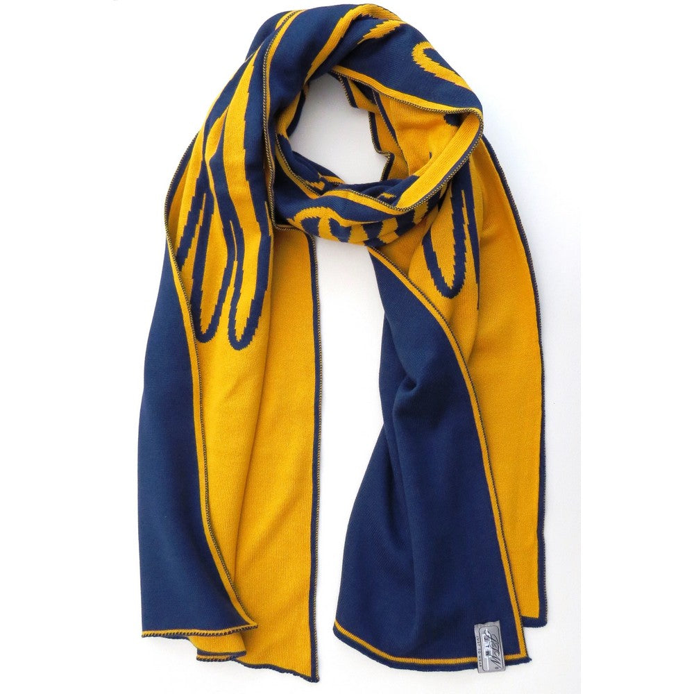 Justtowear Dames Sjaal Zon en Wolk - blauw geel