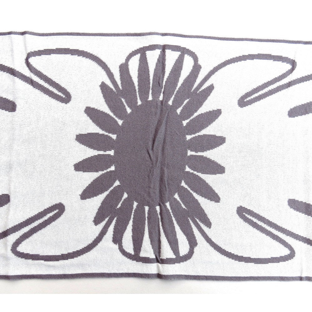 Justtowear Dames Sjaal Zon en Wolk - grijs wit