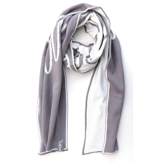 Justtowear Dames Sjaal Zon en Wolk - grijs wit
