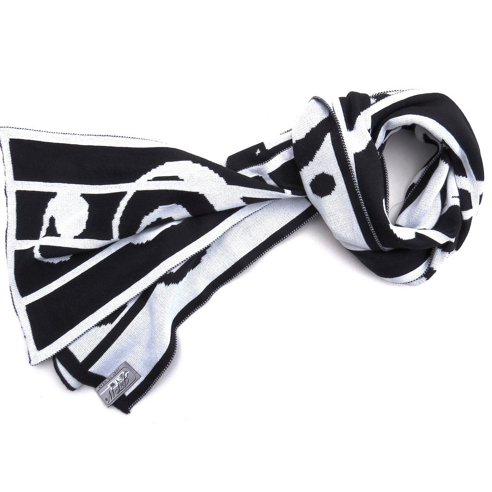 JustToWear Scarf Music - white black