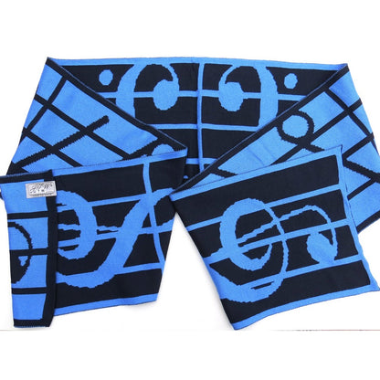 JustToWear Sjaal Muziek - blauw