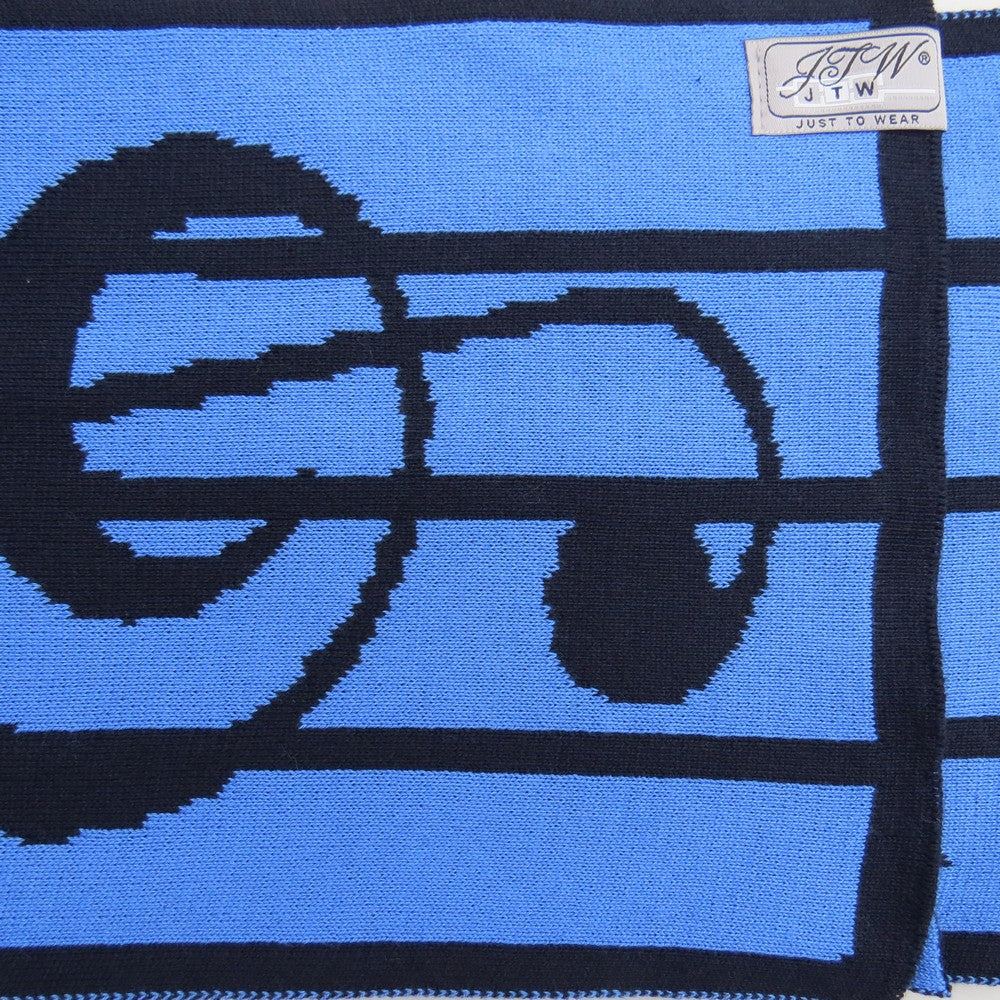 JustToWear Sjaal Muziek - blauw