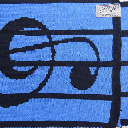 JustToWear Sjaal Muziek - blauw