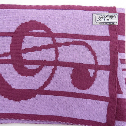 JustToWear Sjaal Muziek - roze oleander