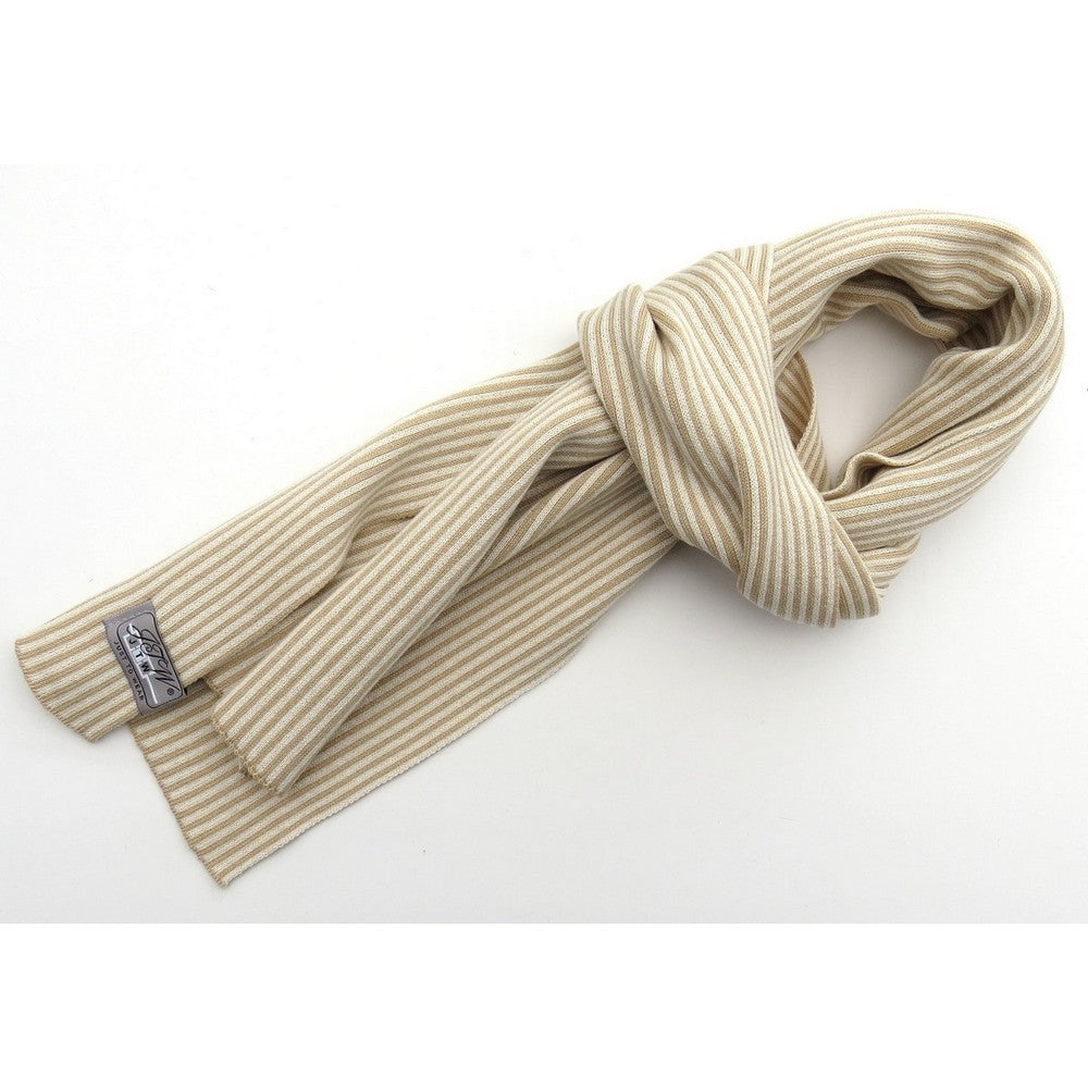 JustToWear Striped Scarf – Beige