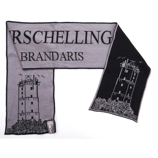 JustToWear Sjaal Terschelling Brandaris - zwart grijs - Junior