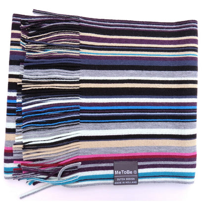 MeToBe Heren Sjaal Lines - multi color