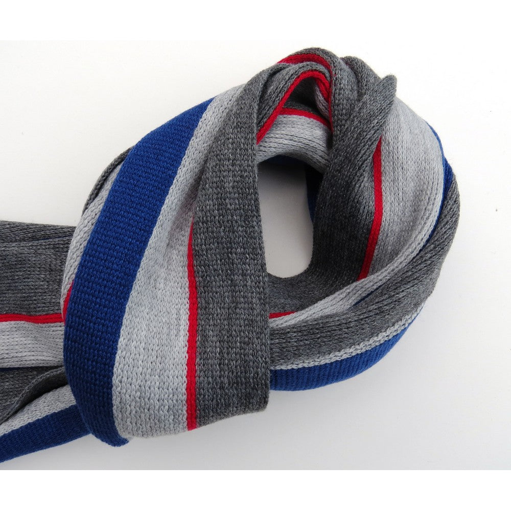 MeToBe Heren Sjaal Banen - blauw grijs rood
