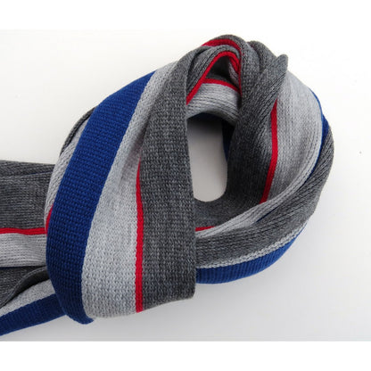 MeToBe Heren Sjaal Banen - blauw grijs rood