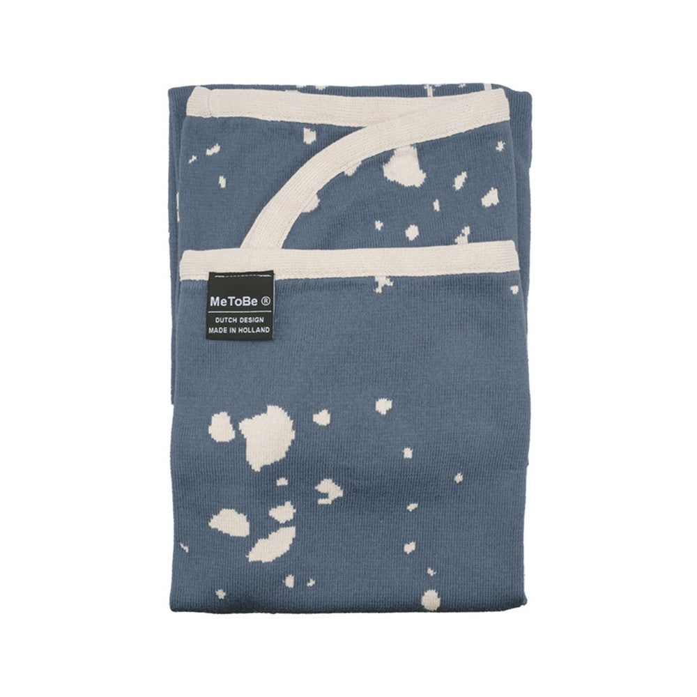 MeToBe Luxe Plaid IJsschotsen - uni blauw grijs ecru