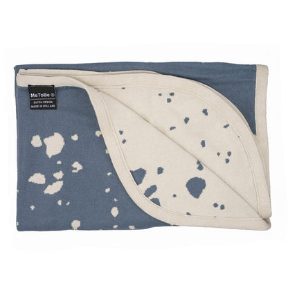 MeToBe Luxe Plaid IJsschotsen - uni blauw grijs ecru