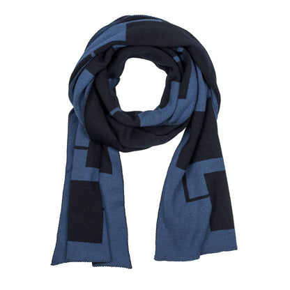 MeToBe Sjaal Blok - blauw