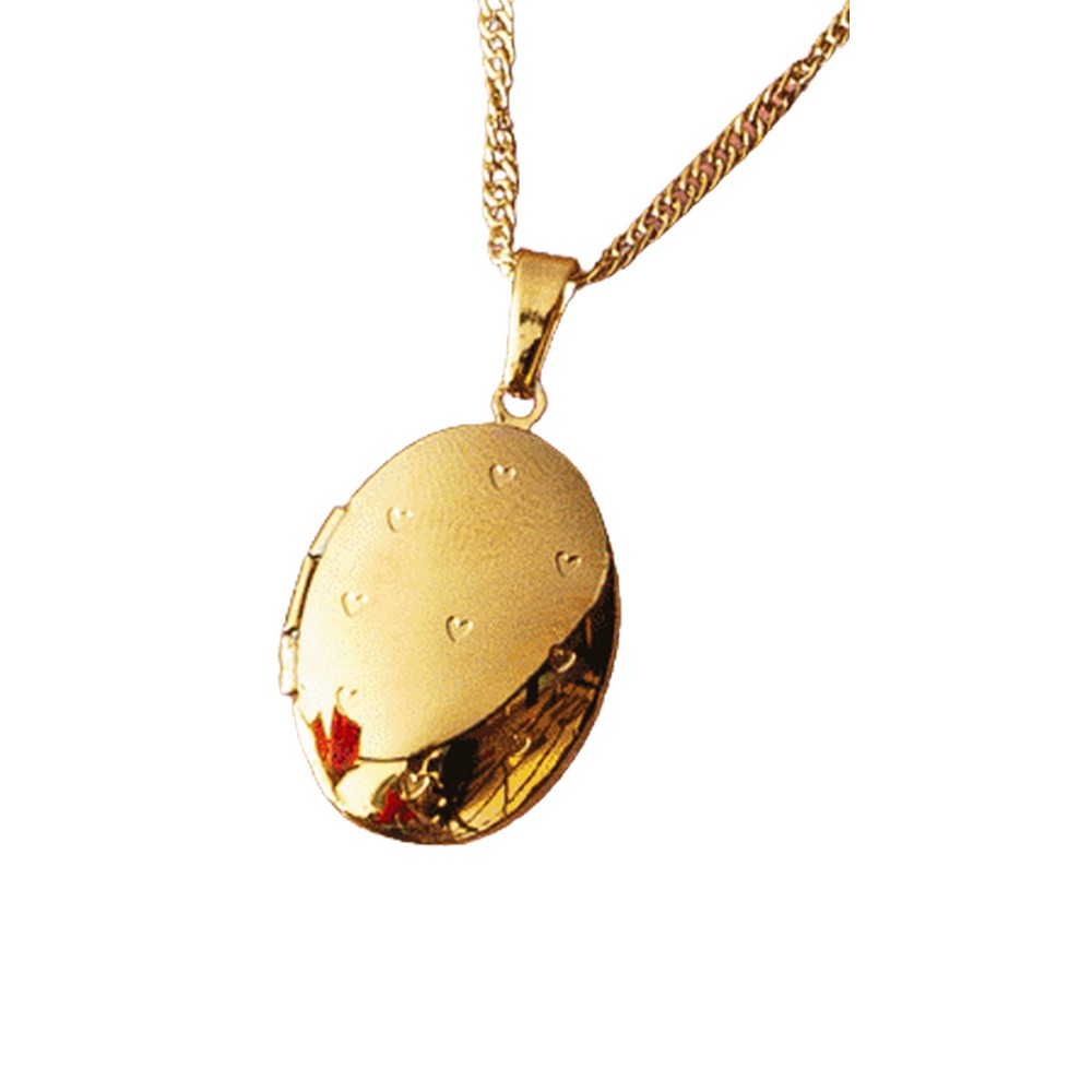 Sweet 7 dames ketting met ovale hanger goudkleurig