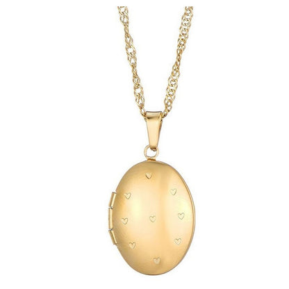 Sweet 7 dames ketting met ovale hanger goudkleurig
