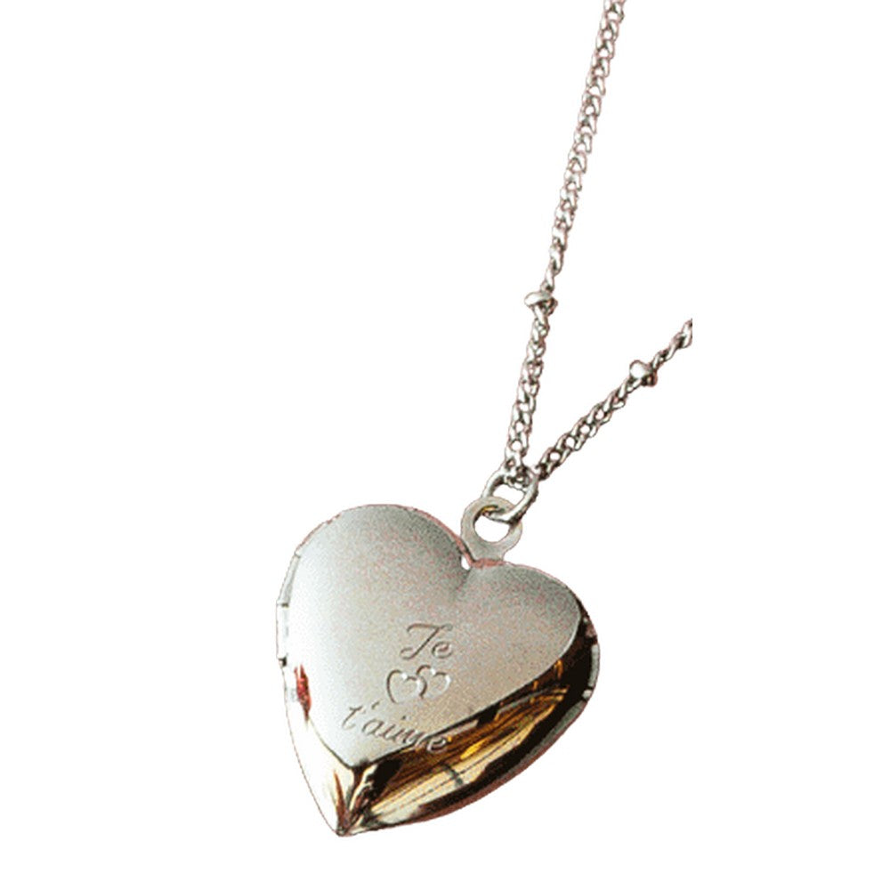 Sweet 7 dames ketting met hartje als hanger zilverkleurig