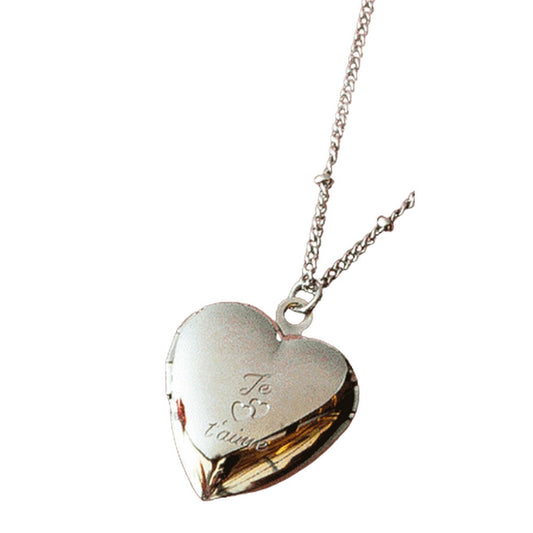 Sweet 7 dames ketting met hartje als hanger zilverkleurig