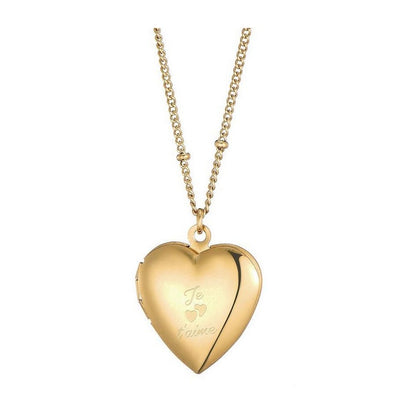 Sweet 7 dames ketting met hartje als hanger goudkleurig