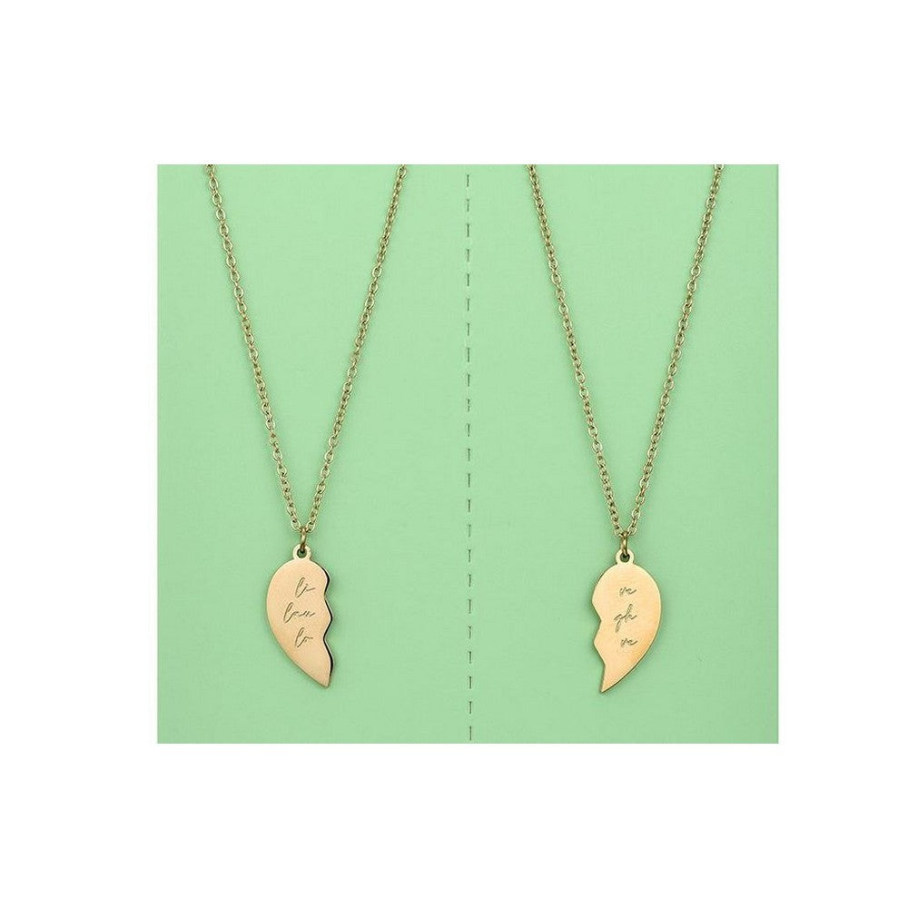 Sweet 7 ketting 2-delig met hanger goud - Live Laugh Love