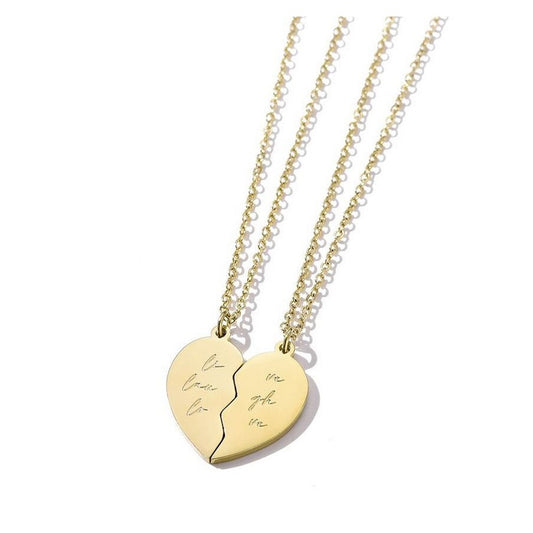 Sweet 7 ketting 2-delig met hanger goud - Live Laugh Love