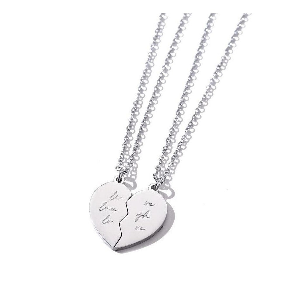 Sweet 7 ketting 2-delig met hanger zilver - Live Laugh Love