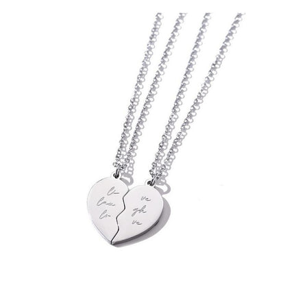 Sweet 7 ketting 2-delig met hanger zilver - Live Laugh Love