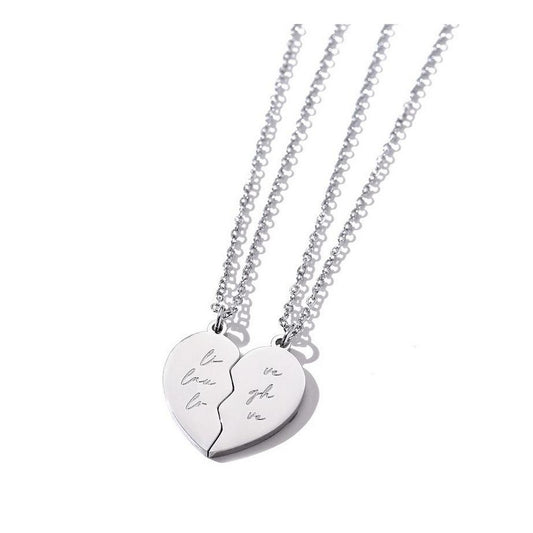 Sweet 7 ketting 2-delig met hanger zilver - Live Laugh Love